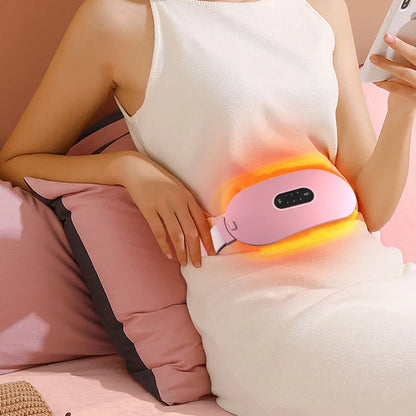 Period Belt with Heat and Vibration – USB Rechargeable Waist Wrap