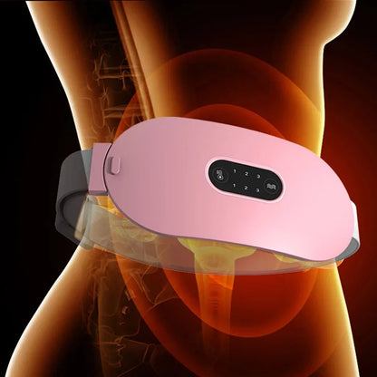 Period Belt with Heat and Vibration – USB Rechargeable Waist Wrap